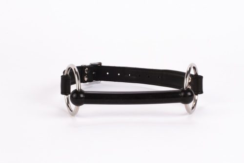 Měkká kožená horní deska z teletka a polstrování z jehněčí kůže se silikonovým náustkem černý