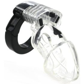   Adjustable transparent cage – intimate lock for increased control