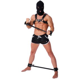 Adjustable metal rod with leather cuffs – 35-60 cm