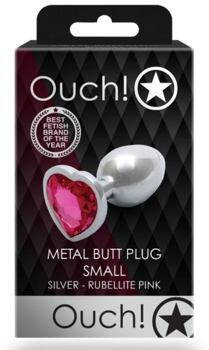 Bijou Heart Gem S – Silver-Pink Anal Pampering