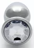 Bijou – silver, transparent, round anal pampering 8 x 4 cm