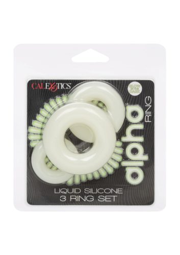 ALPHA RING – phosphorescent penis rings in a pack of 3
