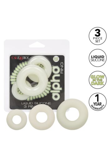 ALPHA RING – phosphorescent penis rings in a pack of 3