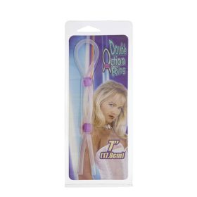   7palcový silikonový kroužek na penis s 2 korálky levandule