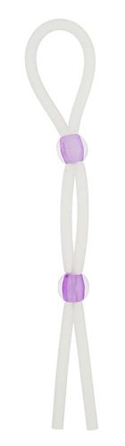 7palcový silikonový kroužek na penis s 2 korálky levandule